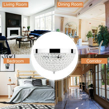 Load image into Gallery viewer, 3 Lights Living Room Crystal Ceiling Light Fixture
