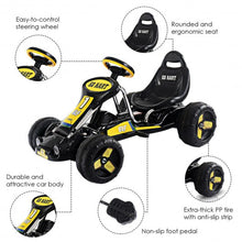 Load image into Gallery viewer, Go Kart Kids Ride Car Pedal Powered Car 4 Wheel Racer Toy Stealth Outdoor-Black
