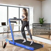 Load image into Gallery viewer, 4.75HP 2 In 1 Folding Treadmill with Remote APP Control-Navy
