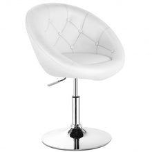 Load image into Gallery viewer, 1Pc Adjustable Modern Swivel Round Tufted-White
