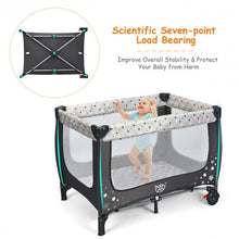 Load image into Gallery viewer, Portable Baby Playpen with Mattress Foldable Design-Gray

