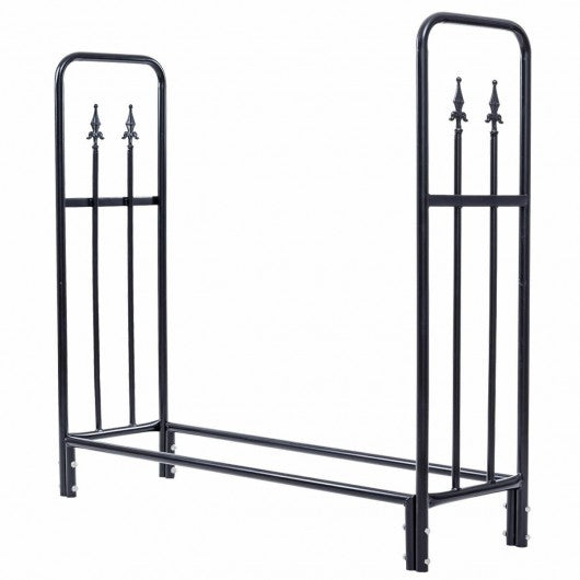 4' Outdoor Heavy Duty Steel Firewood Wood Storage Rack