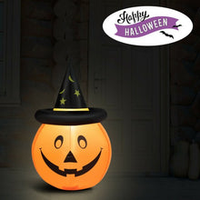 Load image into Gallery viewer, 4&#39; Halloween Inflatable Pumpkin Lantern with Hat
