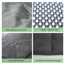 Load image into Gallery viewer, Crystal Velvet Fabric Weighted Blanket with Glass Beads-17 lbs
