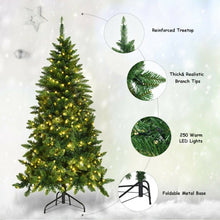 Load image into Gallery viewer, 5&#39; / 6&#39; Prelit Artificial Half Christmas Tree with 8 Flash Modes-5&#39;
