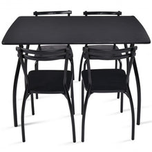 Load image into Gallery viewer, 5 Pcs Dining Table Set with 4 Chairs - Black
