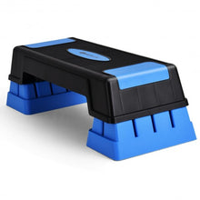 Load image into Gallery viewer, Aerobic Exercise Stepper Trainer with Adjustable Height 5&quot;- 7&quot;- 9&quot;-Blue
