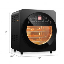 Load image into Gallery viewer, 16-in-1 Air Fryer 15.5 QT Toaster Rotisserie Dehydrator Oven-Black
