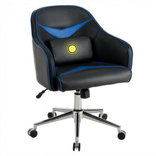 Load image into Gallery viewer, Office Chair Adjustable Height with Massage Lumbar Support-Blue
