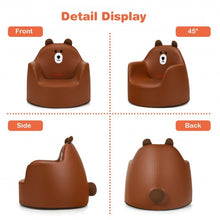 Load image into Gallery viewer, Kids Cartoon Sofa Seat Toddler Children Armchair Couch-Brown
