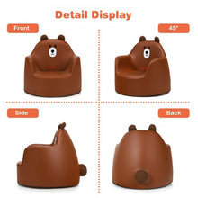 Load image into Gallery viewer, Kids Cartoon Sofa Seat Toddler Children Armchair Couch-Brown
