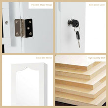 Load image into Gallery viewer, 5 LEDs Jewelry Armoire Wall Mounted / Door Hanging Mirror-White
