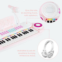 Load image into Gallery viewer, 37-key Kids Electronic Piano Keyboard Playset-Pink
