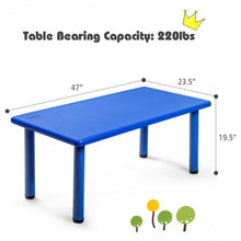 Load image into Gallery viewer, Kids Plastic Rectangular Learn and Play Table-Blue
