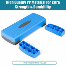 Load image into Gallery viewer, 26&quot; Aerobic Exercise Cardio Stepper with Riser-Blue
