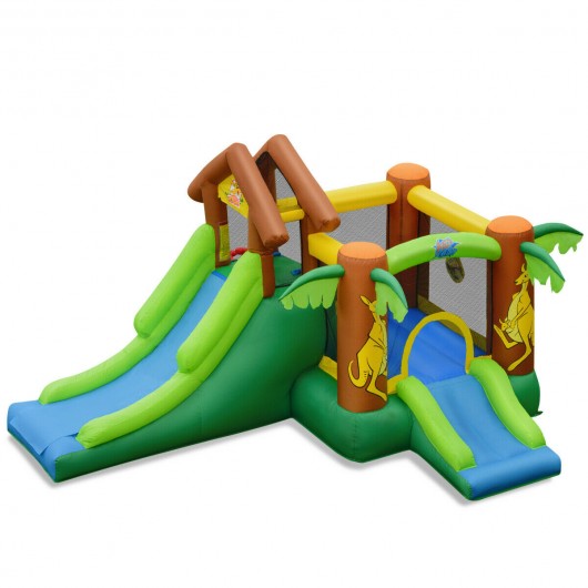 Kids Inflatable Jungle Bounce House Castle with Bag