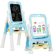 Load image into Gallery viewer, Kids Height Adjustable Double Side Magnetic Art Easel-Blue
