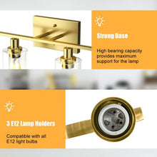 Load image into Gallery viewer, 4-Light Wall Sconce with Clear Glass Shade-Golden
