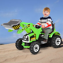 Load image into Gallery viewer, 12 V Battery Powered Kids Ride on Dumper Truck-Green
