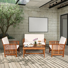 Load image into Gallery viewer, 4PCS Patio Solid Wood Furniture Set-Wood
