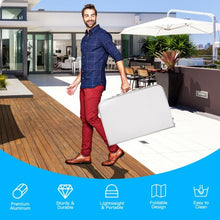 Load image into Gallery viewer, Adjustable Portable Aluminum Patio Folding Camping Table for Outdoor and Indoor
