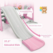 Load image into Gallery viewer, 3 in 1 Toddler Climber and Swing Set Slide Playset-Pink
