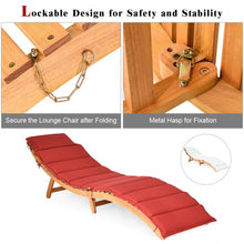Load image into Gallery viewer, Folding Eucalyptus Outdoor Patio Lounge Chair
