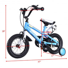 Load image into Gallery viewer, 16&quot; Children Boys &amp; GirlsFreestyle Bicycle w/ Training Wheels-Blue
