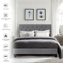 Load image into Gallery viewer, Full Size Upholstered Panel Bed With Linen Panel

