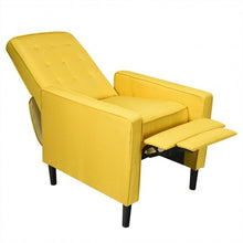Load image into Gallery viewer, Mid-Century Push Back Recliner Chair -Yellow
