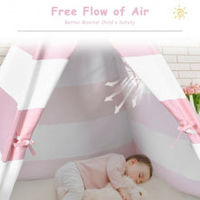 Load image into Gallery viewer, 5' White &amp; Pink Portable Indian Children Sleeping Dome Play Tent
