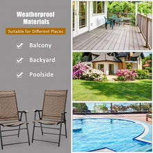 Load image into Gallery viewer, 2 Pcs Outdoor Patio Folding Chair with Armrest for Camping Lawn Garden
