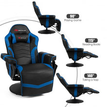 Load image into Gallery viewer, Ergonomic High Back Massage Gaming Chair with Pillow-Blue
