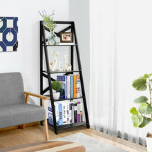 Load image into Gallery viewer, 4-Tier Wood Display Storage Bookshelf-Black
