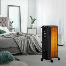 Load image into Gallery viewer, 1500 W Oil-Filled Heater Portable Radiator Space Heater w/ Adjustable Thermostat
