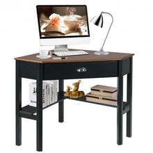 Load image into Gallery viewer, Corner Wooden PC Laptop Computer Desk-Coffee
