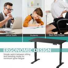 Load image into Gallery viewer, Electric Height Adjustable Standing Desk with Memory Controller-Black
