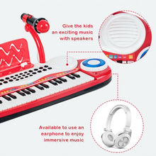 Load image into Gallery viewer, 37-key Kids Toy Keyboard Piano with Microphone-Red
