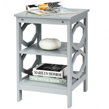 Load image into Gallery viewer, 3-tier Nightstand Sofa Side End Accent Table-Gray
