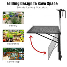 Load image into Gallery viewer, Railing Folding Table with 5-Level Adjustable Heights
