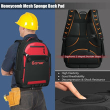 Load image into Gallery viewer, Tool Backpack Heavy Duty Jobsite Tool Bag 26 Pockets
