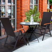Load image into Gallery viewer, Patio Adjustable Aluminum Folding Back Rattan Recliner Chair
