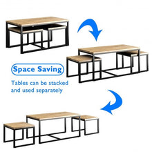 Load image into Gallery viewer, 3 Pieces Wood Coffee End Table Set
