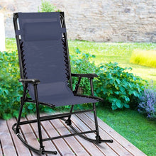 Load image into Gallery viewer, Zero Gravity Folding Rocking Chair Rocker Porch-Dark Blue
