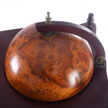 Load image into Gallery viewer, Vintage Globe Wine Stand Bottle Rack with Extra Shelf
