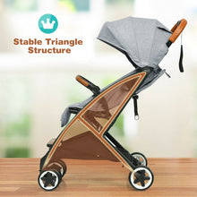Load image into Gallery viewer, Lightweight Aluminium Frame Baby Stroller with Net-Gray
