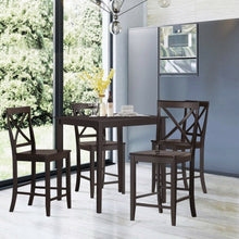 Load image into Gallery viewer, 24&quot; 2 Pack Rubber Wood Frame Kitchen Chairs
