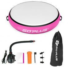 Load image into Gallery viewer, 40&quot; Inflatable Round Gymnastic Mat Tumbling Floor Mat with Electric Pump-Pink
