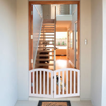 Load image into Gallery viewer, 24&quot; Configurable Folding Standing 2 Panel Wood Pet Fence-White-A
