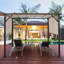 Load image into Gallery viewer, 10&#39; x 10&#39; Metal Frame Patio Furniture Shelter-Beige
